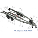 BB031 Trailer for Alloy Sea Boat - Steel